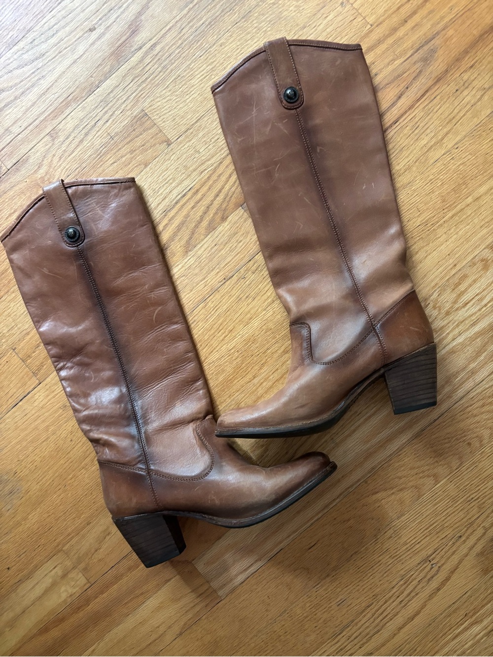 Frye distressed boots